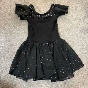 Sparkling Black Kids Dance Dress